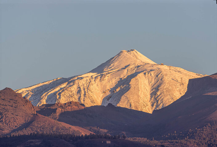 snow on mount Teide